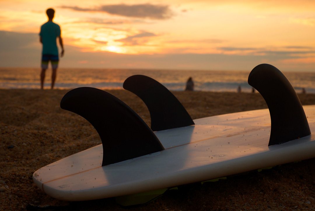 tabla de surf en primer plano